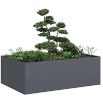 Lovelis antracito spalvos 120x80x40cm plienas