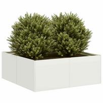 Lovelis baltos spalvos 80x80x30cm plienas