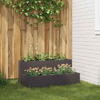 Sodo vazonas Juoda 100 x 60 x 45 cm Šaltai valcuotas plienas