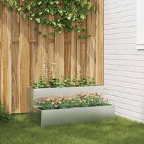 Sodo vazonas Sidabro 100 x 60 x 45 cm Cinkuota plienas