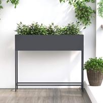 Pakeltas Sodo Vazonas Antracitas 100 x 26 x 82 cm Plienas