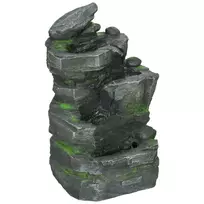 Dekoratyvus sodo fontanas 4 lygių su LED apšvietimu 34x28x57cm