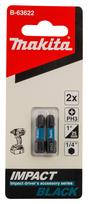 Atsuktuvų antgalių komplektas Makita B-63622, PH3, 25 mm, 1/4"