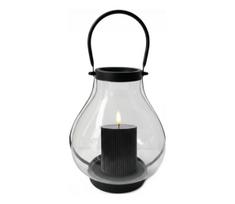 Dekoratyvinis žibintas GLASSY 25 cm juodas