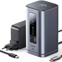Stotis/replikatorius Baseus HUB dokavimo stotis 11in1 USB-C HDMI DP USB-A USB-C RJ45 PD mini jack 3.5mm įkroviklis EU - grey | B0112701 | 6932172693077