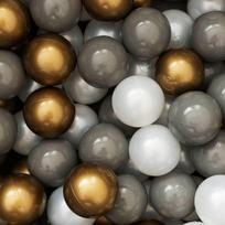 FLUMI kamuoliukai Gold/Dark grey/Pearl, 200 vnt.