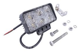 JAG96-0015 LED darbinis žibintas, 18W, 10-30V, 6 EPISTAR LEDx3W, FLOOD, Stačiakampis JAG