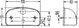 HELLA Valstybinio numerio apšvietimas 2KA 001 386-231