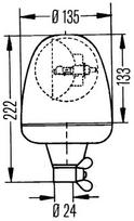 HELLA Besisukantis švyturėlis Rotaflex 2RL 006 846-001