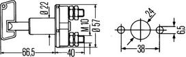HELLA Pagrindinis jungiklis, akumuliatorius 6EK 002 843-001