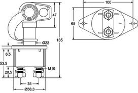 HELLA Pagrindinis jungiklis, akumuliatorius 6EK 002 843-111