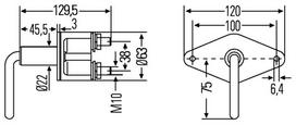 HELLA Pagrindinis jungiklis, akumuliatorius 6EK 008 458-011