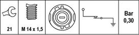 HELLA Alyvos slėgio jungiklis 6ZL 007 675-001