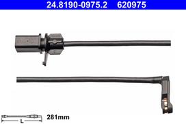 ATE Stabdžių trinkelių susidėvėjimo daviklis 24.8190-0975.2