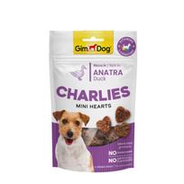 GimDog Charlies Mini Hearts skanėstai su antiena šunims, 70 g