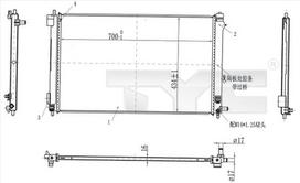 TYC Variklio aušinimo radiatorius Radiator 770-0003
