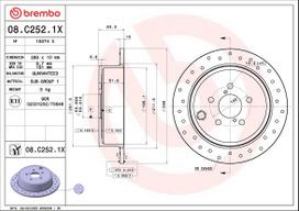 BREMBO Stabdžių diskas XTRA LINE - Xtra 08.C252.1X
