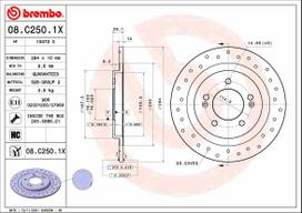 BREMBO Stabdžių diskas XTRA LINE - Xtra 08.C250.1X
