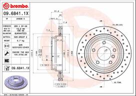 BREMBO Stabdžių diskas XTRA LINE - Xtra 09.6841.1X
