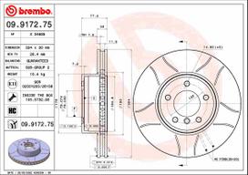 BREMBO Stabdžių diskas XTRA LINE - Max 09.9172.75