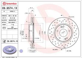 BREMBO Stabdžių diskas XTRA LINE - Xtra 09.9574.1X
