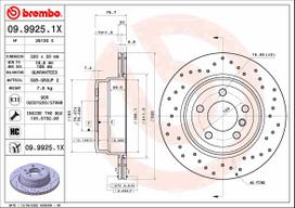BREMBO Stabdžių diskas XTRA LINE - Xtra 09.9925.1X