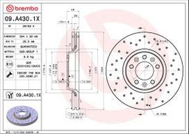BREMBO Stabdžių diskas XTRA LINE - Xtra 09.A430.1X