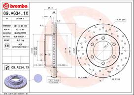 BREMBO Stabdžių diskas XTRA LINE - Xtra 09.A634.1X