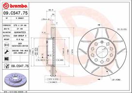 BREMBO Stabdžių diskas XTRA LINE - Max 09.C547.75