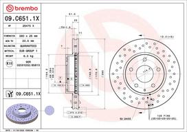 BREMBO Stabdžių diskas XTRA LINE - Xtra 09.C651.1X