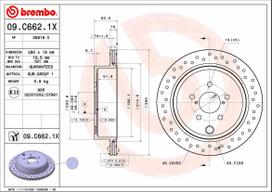 BREMBO Stabdžių diskas XTRA LINE - Xtra 09.C662.1X