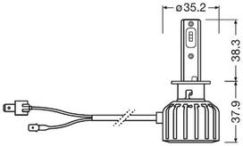 ams-OSRAM Lemputė, prožektorius NIGHT BREAKER LED H1 64150DWNB-2HFB
