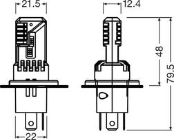 ams-OSRAM Lemputė, prožektorius LEDriving® HL EASY GEN 2 64193DWESY2-2HB