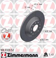 ZIMMERMANN Stabdžių diskas SPORT BRAKE DISC Z 100.3320.52