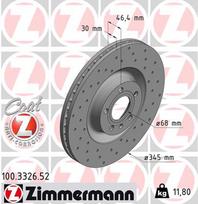 ZIMMERMANN Stabdžių diskas SPORT BRAKE DISC Z 100.3326.52