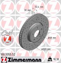 ZIMMERMANN Stabdžių diskas SPORT BRAKE DISC Z 100.3355.52