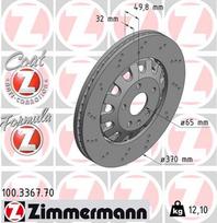 ZIMMERMANN Stabdžių diskas FORMULA Z BRAKE DISC 100.3367.70
