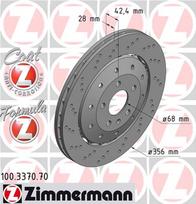ZIMMERMANN Stabdžių diskas FORMULA Z BRAKE DISC 100.3370.70
