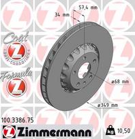 ZIMMERMANN Stabdžių diskas FORMULA Z BRAKE DISC 100.3386.75