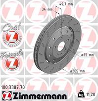 ZIMMERMANN Stabdžių diskas FORMULA Z BRAKE DISC 100.3387.70