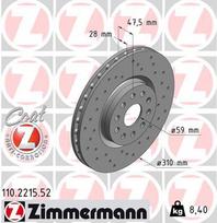 ZIMMERMANN Stabdžių diskas SPORT BRAKE DISC Z 110.2215.52