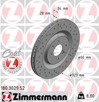 ZIMMERMANN Stabdžių diskas SPORT BRAKE DISC Z 180.3029.52