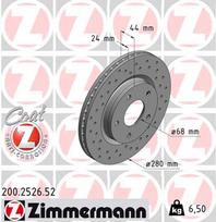 ZIMMERMANN Stabdžių diskas SPORT BRAKE DISC Z 200.2526.52