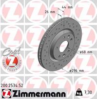 ZIMMERMANN Stabdžių diskas SPORT BRAKE DISC Z 200.2534.52