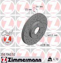 ZIMMERMANN Stabdžių diskas SPORT BRAKE DISC Z 250.1362.52