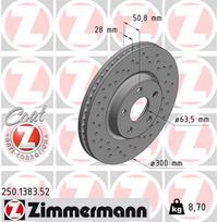ZIMMERMANN Stabdžių diskas SPORT BRAKE DISC Z 250.1383.52