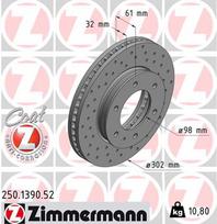 ZIMMERMANN Stabdžių diskas SPORT BRAKE DISC Z 250.1390.52