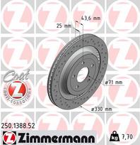 ZIMMERMANN Stabdžių diskas SPORT BRAKE DISC Z 250.1388.52