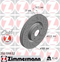 ZIMMERMANN Stabdžių diskas SPORT BRAKE DISC Z 250.1399.52