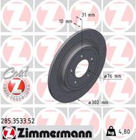 ZIMMERMANN Stabdžių diskas SPORT BRAKE DISC Z 285.3533.52